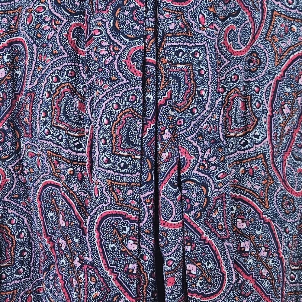 NWOT Gap red purple floral shirred swing dress Womens Medium - Picture 10 of 11